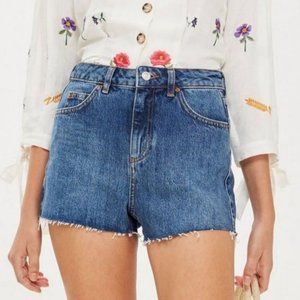 Topshop Moto Mom Denim Shorts